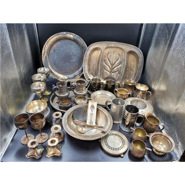 Vintage Silver Plated Serveware Lot