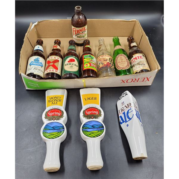 Vintage Beer Bottles and Tap Handles