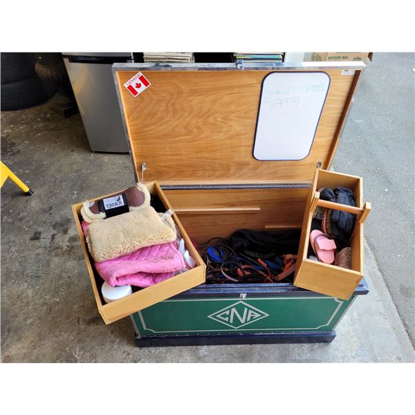Equestrian Tack Box with Lots of Tack