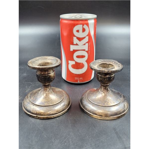 Vintage Sterling Silver Candle Holders