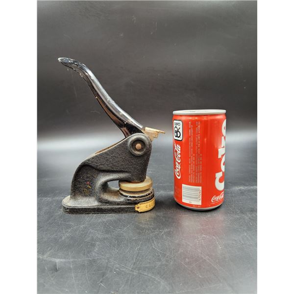 Antique Cast Iron Seal Embosser Made in the USA