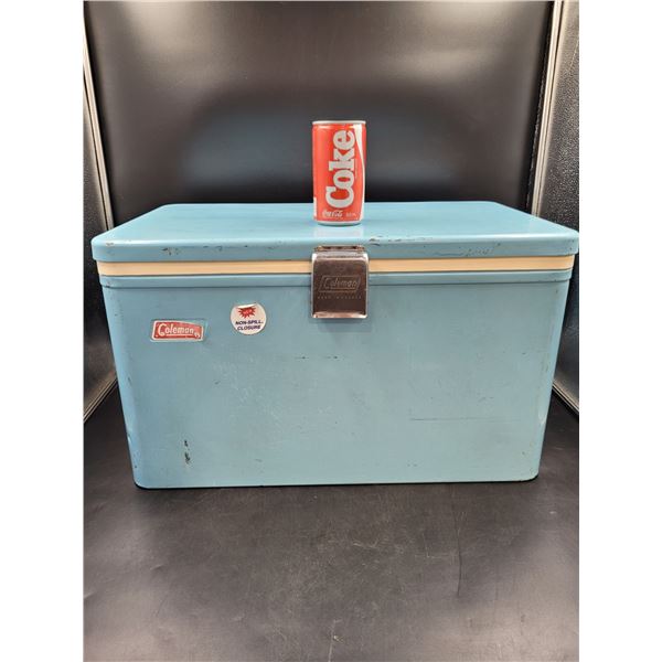 Vintage Blue Coleman Cooler