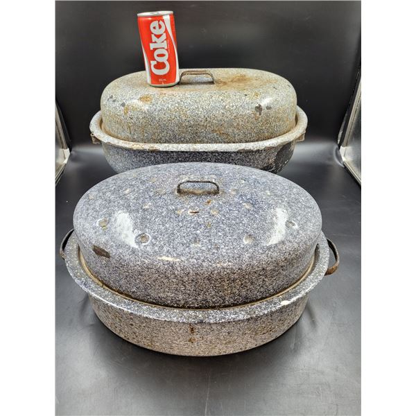 Vintage Enamel Roasting Pans