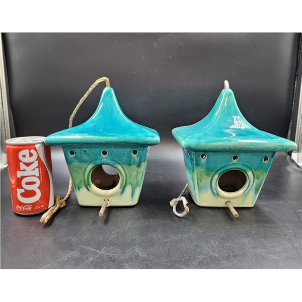 Glass Hanging Bird Houses