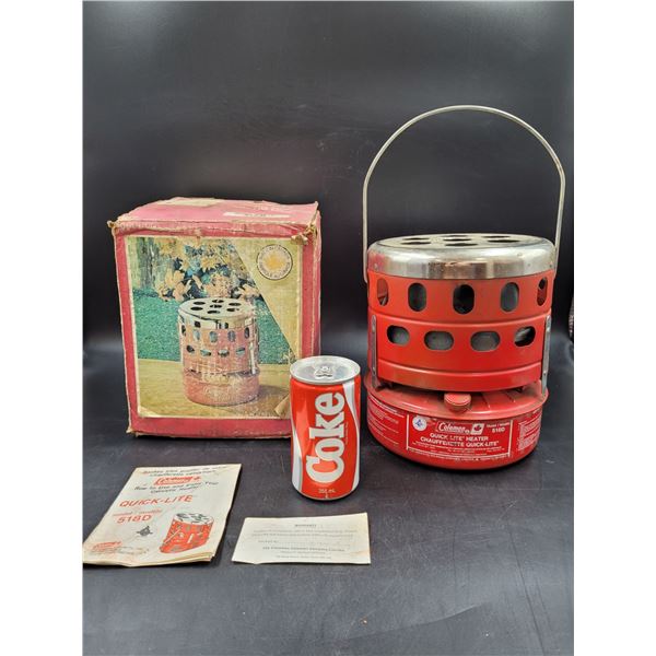 Vintage Colman Quick-Lite Model 518D Catalytic Heater in Original Box