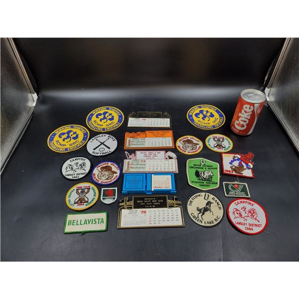 Vintage Advertising Calendars and Patches
