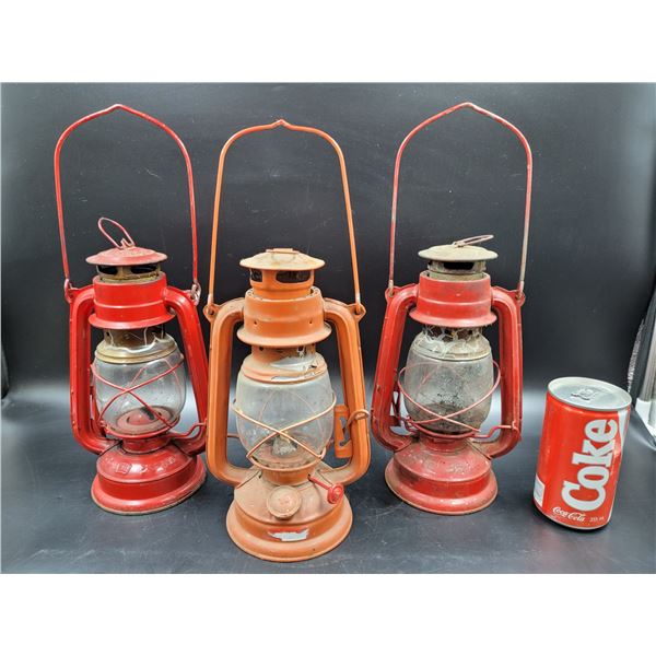 Vintage Metal and Glass Lanterns