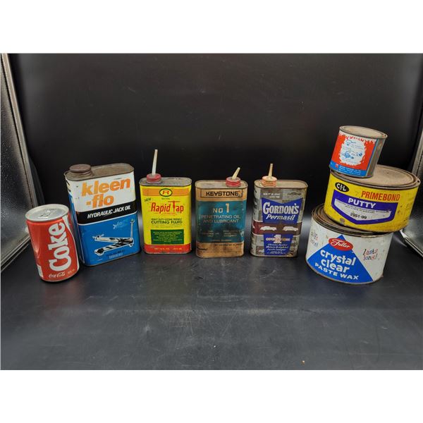 Vintage Oil and Putty/Paste Cans