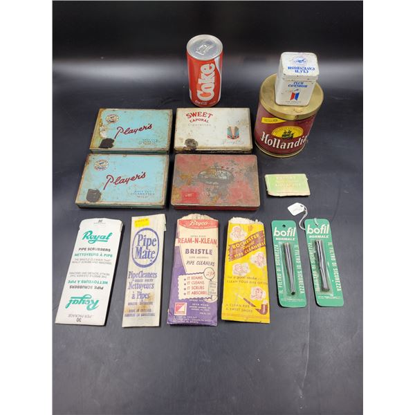 Vintage Cigarette Tins and Pipe Cleaners