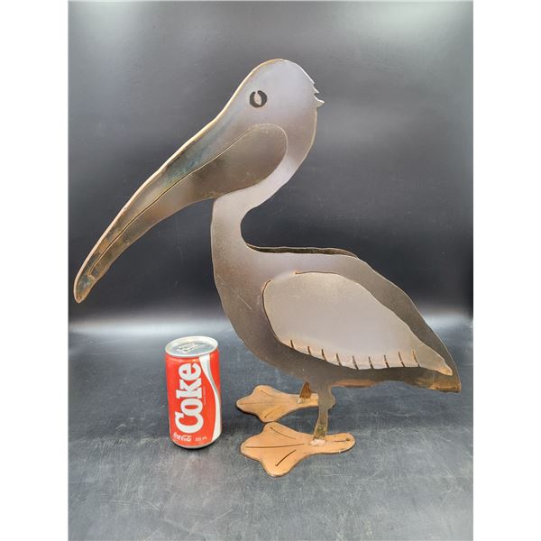 Vintage Metal Pelican Décor