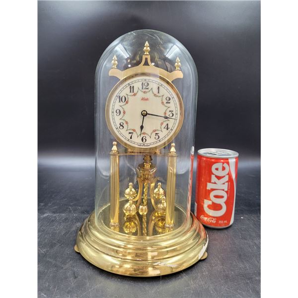 Vintage Brass Glass Dome Clock