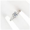 Image 3 : Antique Art Deco Platinum .80 ctw European Diamond Engraved Scroll Engagement Ri