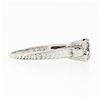 Image 5 : Antique Art Deco Platinum .80 ctw European Diamond Engraved Scroll Engagement Ri