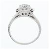 Image 8 : Antique Art Deco Platinum .80 ctw European Diamond Engraved Scroll Engagement Ri