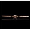 14KT Rose Gold 0.17 ctw Ruby and Pearl Antique Pin