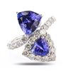 4.66 ctw Tanzanite and 1.41 ctw Diamond Platinum Ring