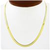 NEW 14k Yellow Gold 4mm 16" Polished Fancy Flat Herringbone Link Chain Necklace