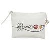 Christian Dior White Leather Paradise Zip Pouch Wallet