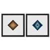 Rhombus - C et Rhombus de la serie Vonal (Diptych) by Vasarely (1908-1997)