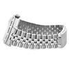 Image 7 : Rolex Mens Stainless Steel Silver Index Dial 18K Gold Pyramid Diamond Bezel Date
