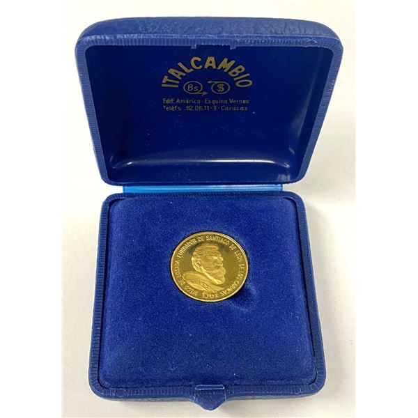 Old Time Collection 1967 Venzeula 90% Gold 6g Medal
