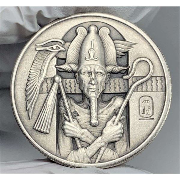 Egyptian God Series Osiris 2 ozt .999 Silver