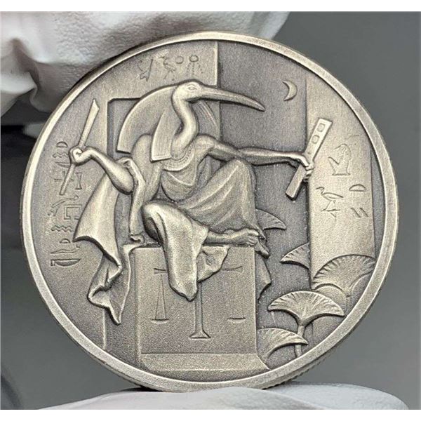 Egyptian God Series Thoth 2 ozt .999 Silver
