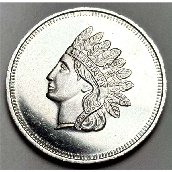 Indian Head Design 1 ozt .999 Silver