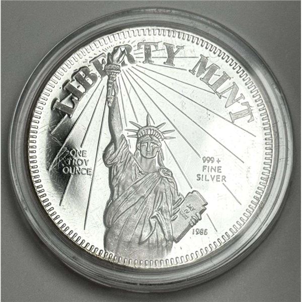 1986 Liberty Mint U.S. Constitution 1 ozt .999 Silver