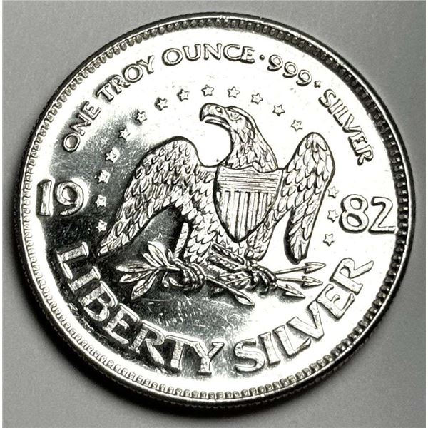 1982 A-Mark "Life Liberty Happiness" 1 ozt .999 Silver