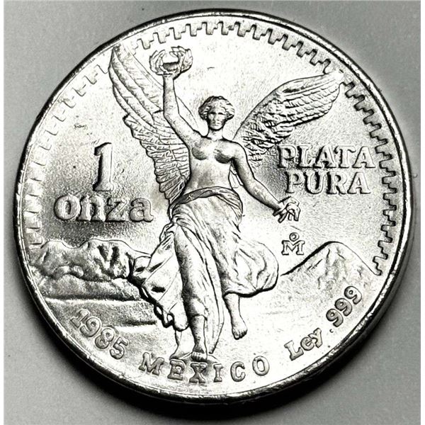 1985 Mexico Libertad 1 ozt .999 Silver
