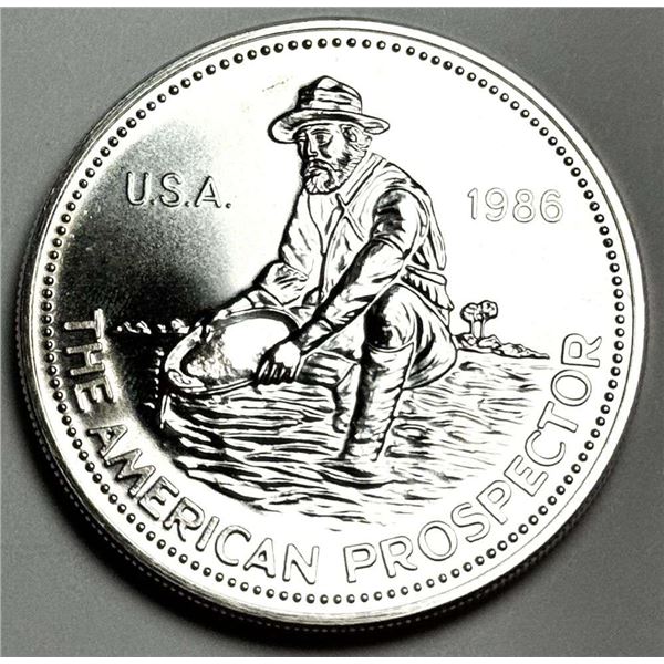 1986 Engelhard The American Prospector 1 ozt .999 Silver