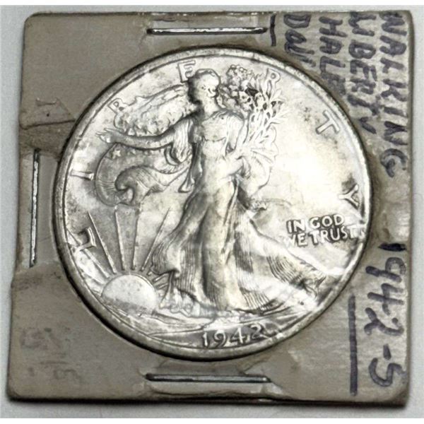 1942-S Walking Liberty Silver Half Dollar