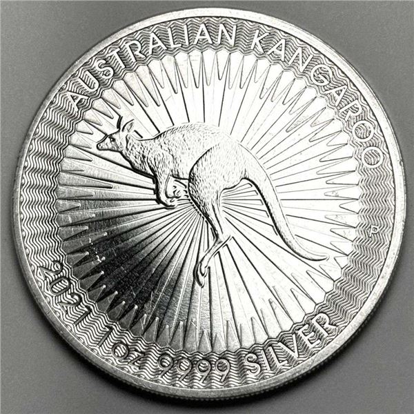 2021-P Australia Kangaroo 1 ozt .9999 Silver Dollar