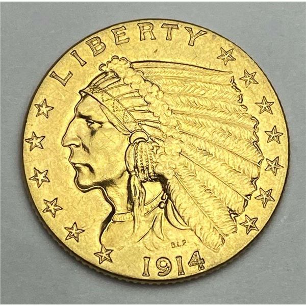 1914 Gold $2.50 Indian Head MS64