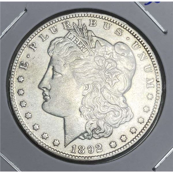 1892-O Morgan Silver Dollar AU50