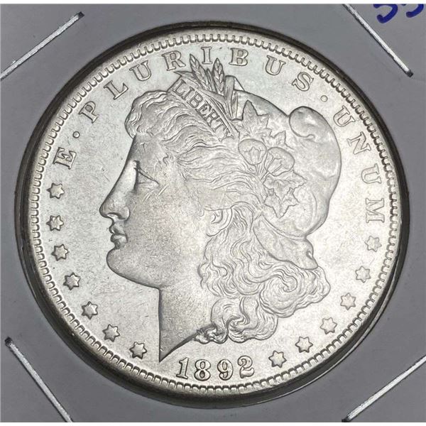 1892-O Morgan Silver Dollar AU55
