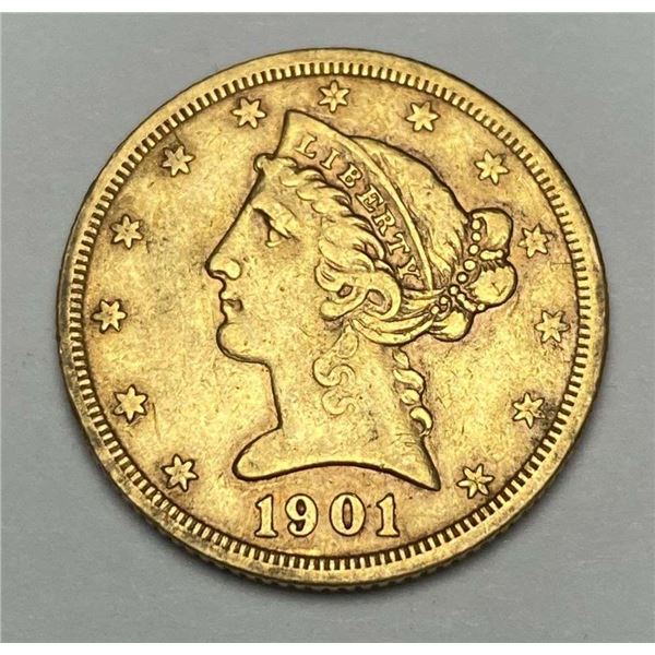 1901-S Gold $5 Liberty Head