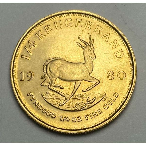 1980 South Africa Gold Krugerrand 1/4 ozt