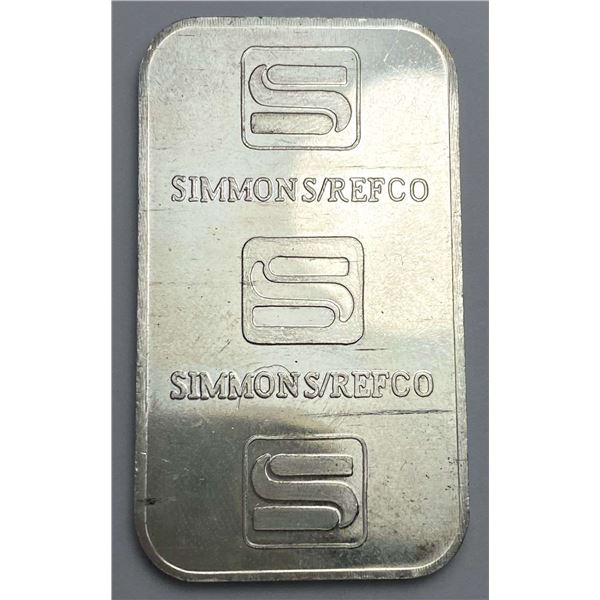 Simmons/Refco 1 ozt .999 Silver Bar