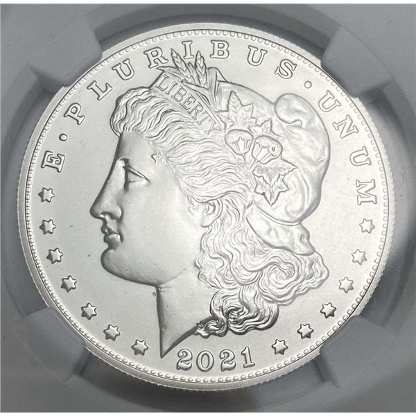 2021-"O" Privy Mark Morgan Silver Dollar NGC MS70 Early Releases 100th Anniversary