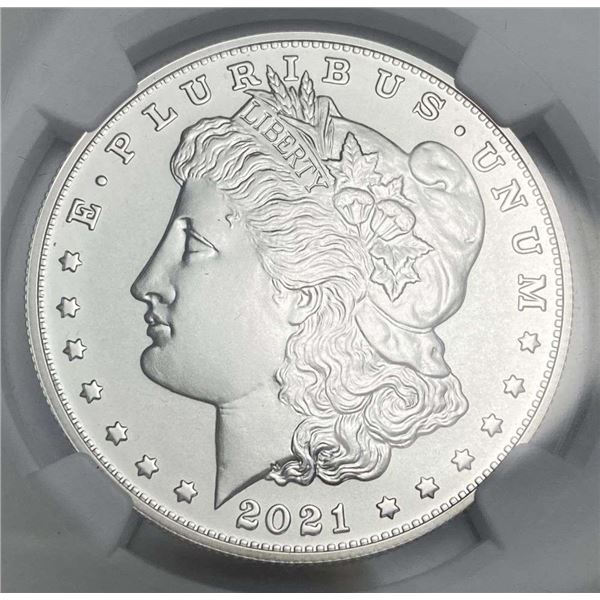 2021-"CC" Privy Mark Morgan Silver Dollar NGC MS70 Early Releases 100th Anniversary