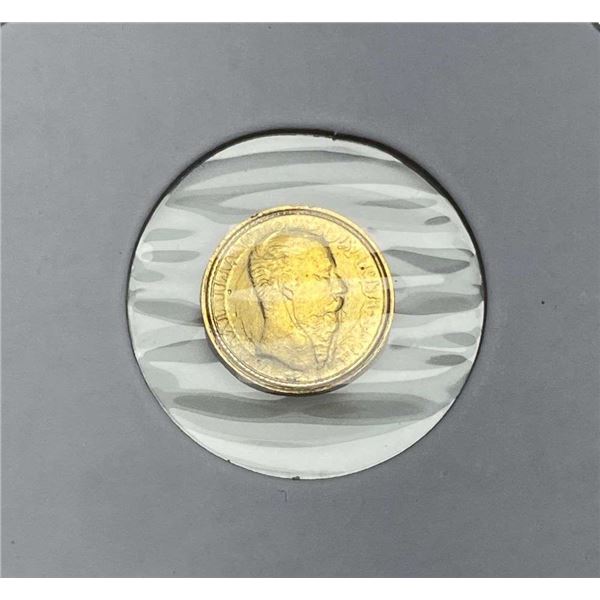 1865 Mexico Empire Of Maximiliano .5g Gold