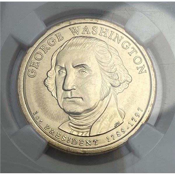 Mint Error 2007 George Washington $1 Missing Edge Lettering NGC MS65