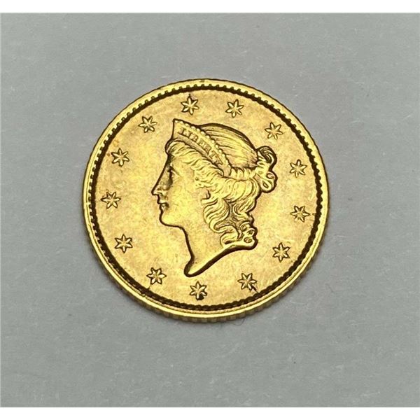 1853 Gold Dollar AU58