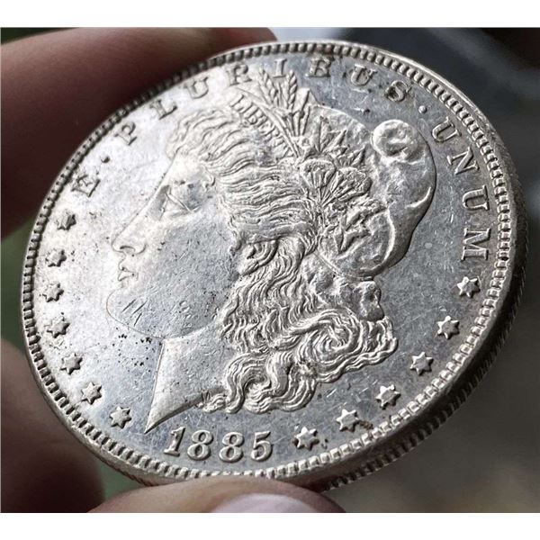 1885 Morgan Silver Dollar MS60 PL