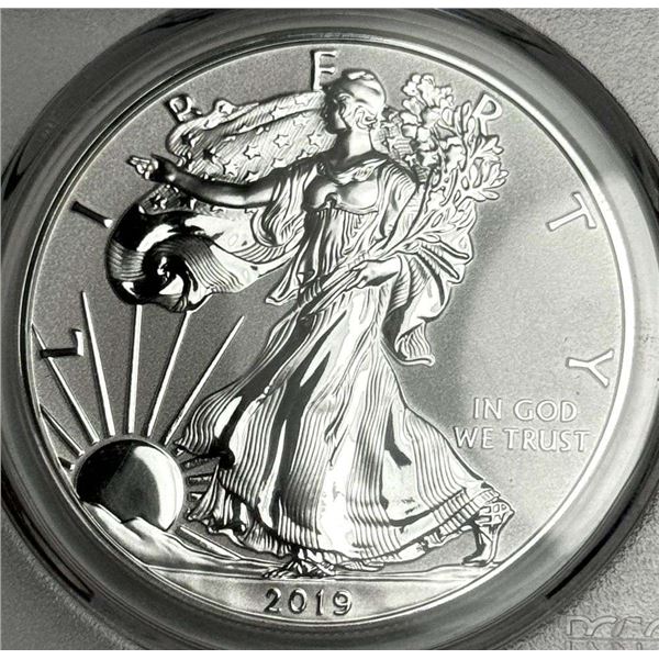 2019-W American Silver Eagle PCGS Enhanced Reverse PR70 Pride Of Two Nations