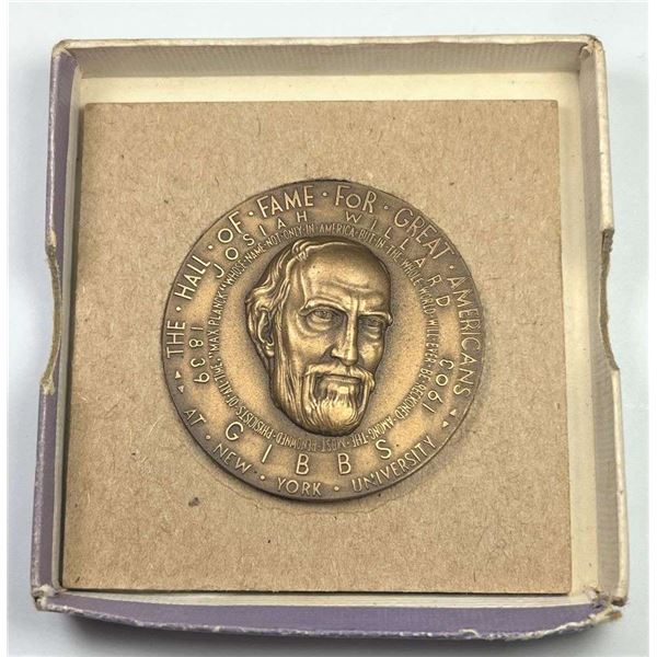 Medallic Art Co. Josiah W. Gibbs NYU Hall Of Fame 46.3g Bronze Medal