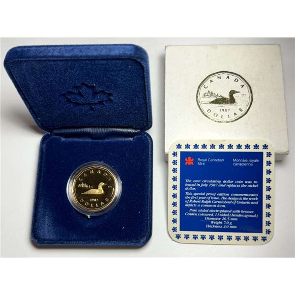 1987 Canada Loonie Proof Dollar