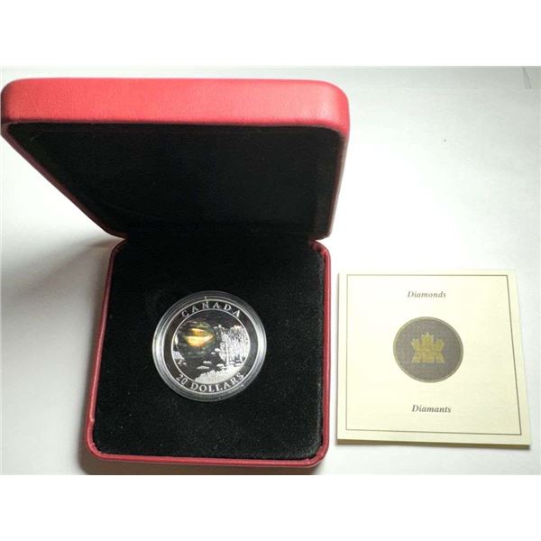 2005 Canada $20 Diamonds Proof 1 ozt Silver